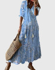 Carefree Boho Summer Dress With V-Neck 4