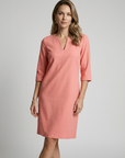 Women’s blue women's minimalist midi dress v-neck