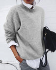 Women's cashmere jumper in khaki, soft and elegant, luxury winter knitwear for women