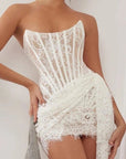 Chantilly Lace Corset Dress With Detachable Train 2