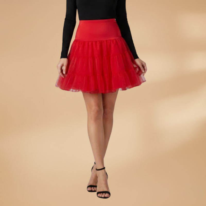 Charming Crinoline Skirt With Tiered Layers 0