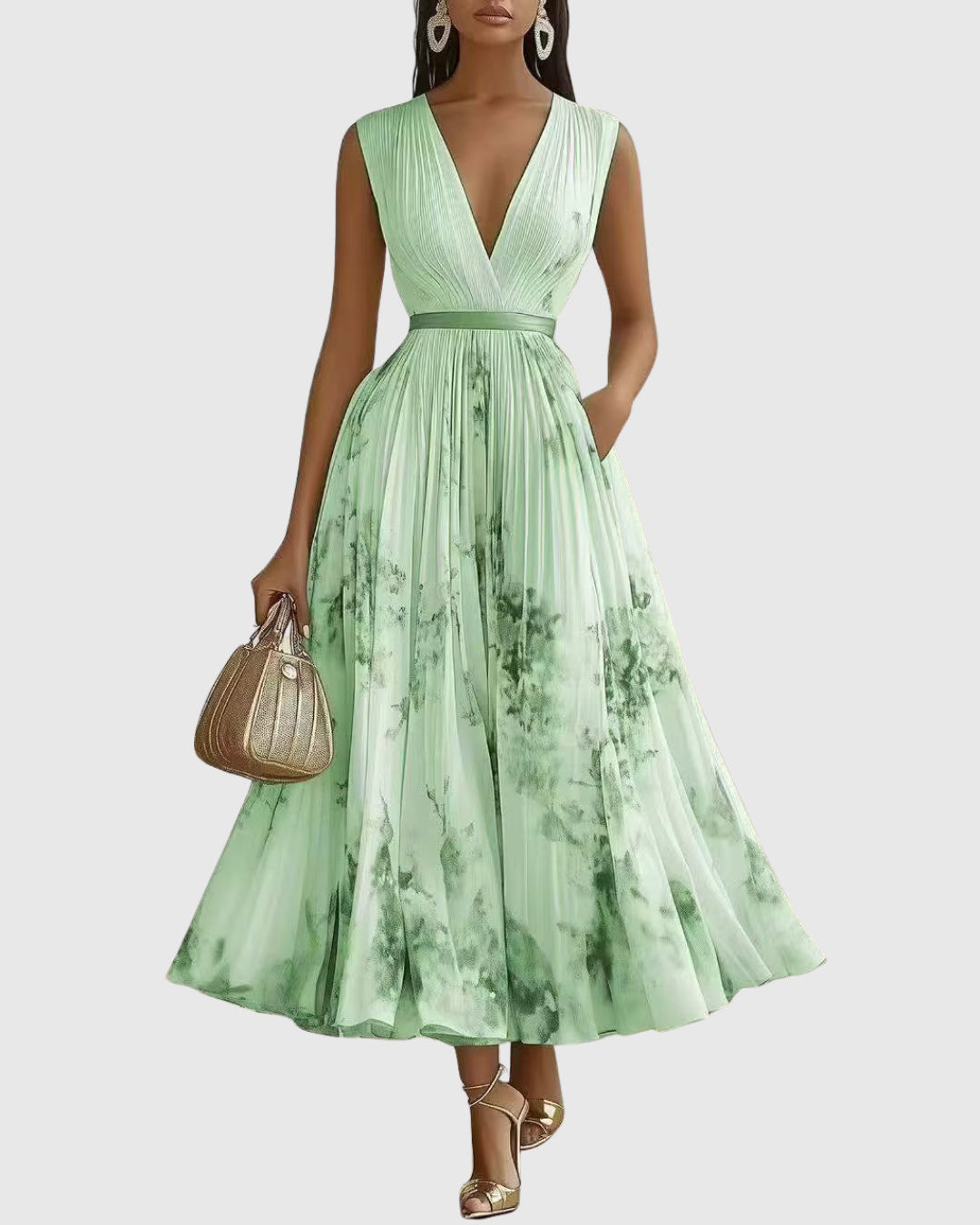 Charming Floral Maxi Dress With Long Sleeves 11