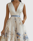 Charming Floral Maxi Dress With Long Sleeves 1