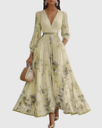 Charming Floral Maxi Dress With Long Sleeves 7