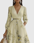 Charming Floral Maxi Dress With Long Sleeves 8