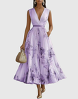 Charming Floral Maxi Dress With Long Sleeves 9