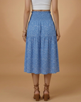 Charming Floral Midi Skirt with Flared Design 3