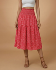 Charming Floral Midi Skirt with Flared Design 6