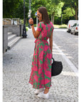 Charming Floral Midi Summer Dress For Women 0