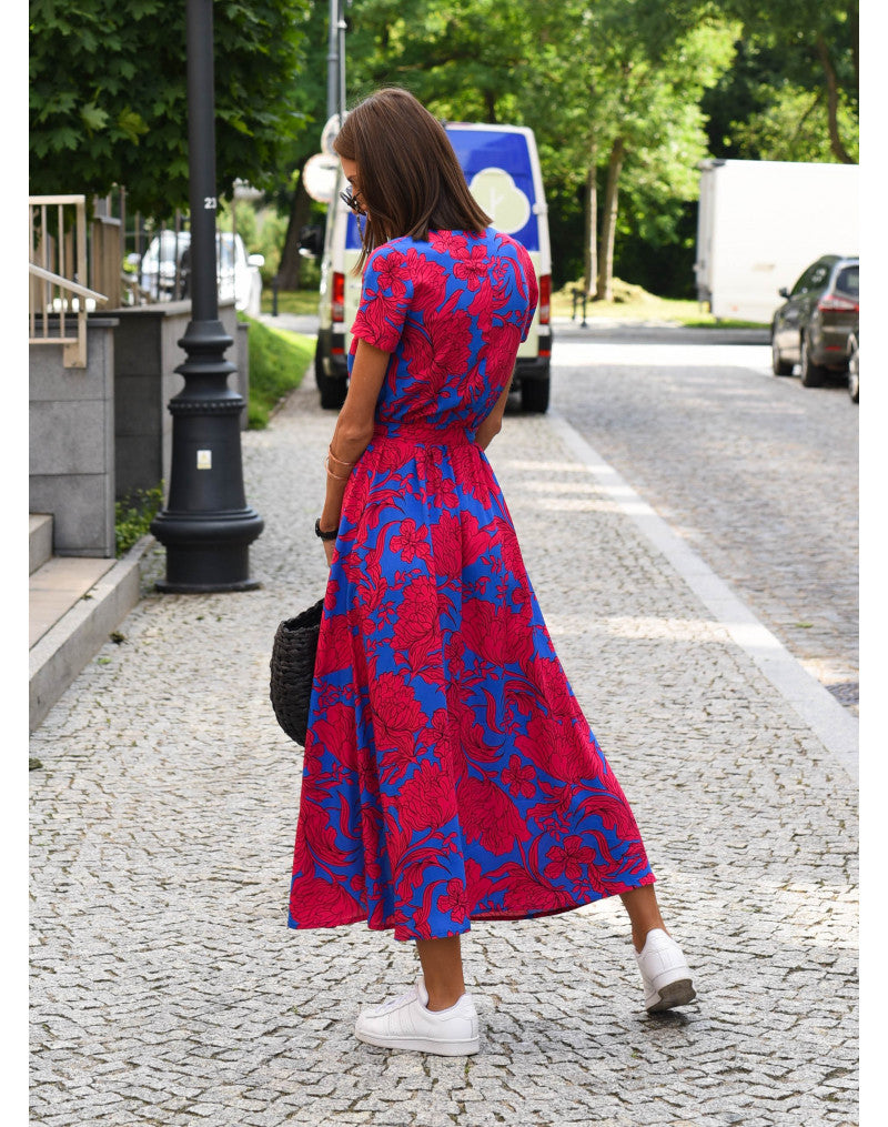 Charming Floral Midi Summer Dress For Women 6