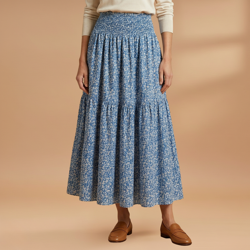 Charming Floral Skirt with Flattering Fit 0