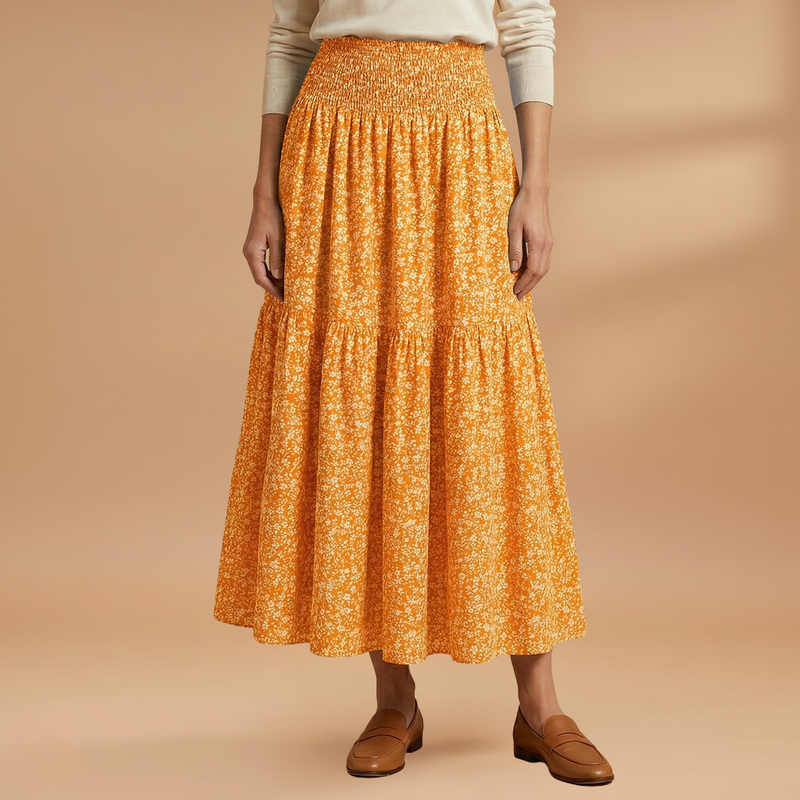 Charming Floral Skirt with Flattering Fit 10