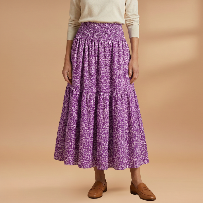 Charming Floral Skirt with Flattering Fit 12