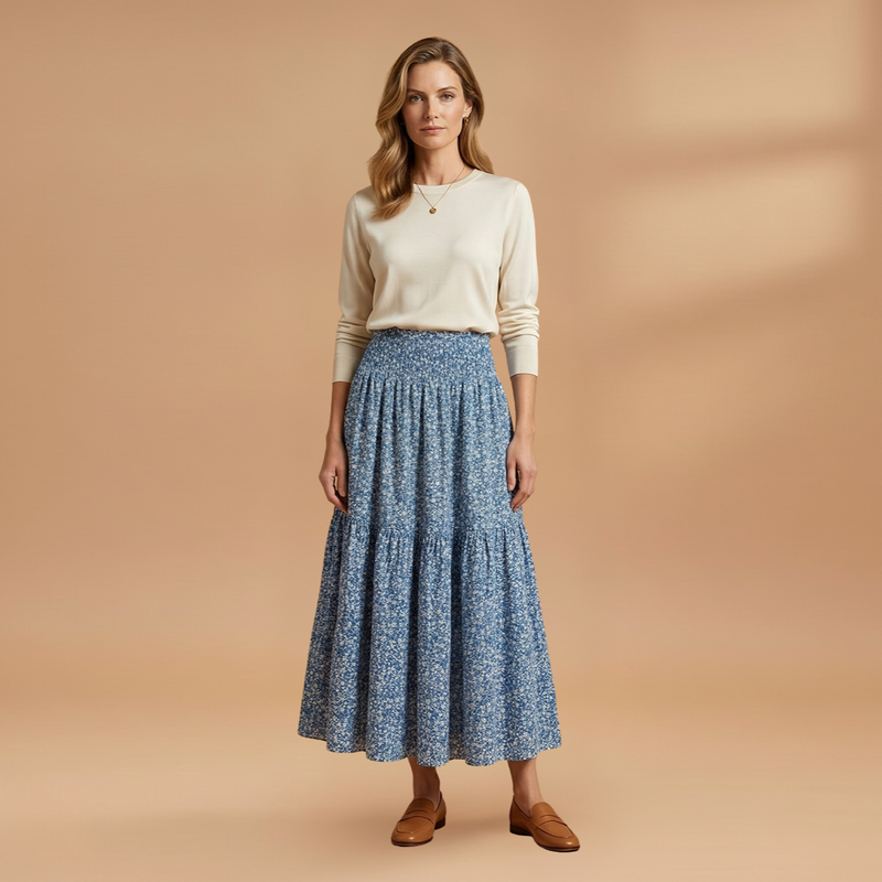 Charming Floral Skirt with Flattering Fit 2