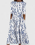 Charming Floral Summer Dress With Midi Fit 0