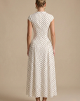Charming Maxi Dress With Polka Dots And Pleats 2