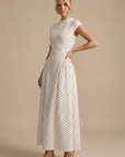 Charming Maxi Dress With Polka Dots And Pleats 4