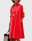 Charming Midi Dress With Pockets For Women 0