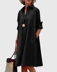 Charming Midi Dress With Pockets For Women 2