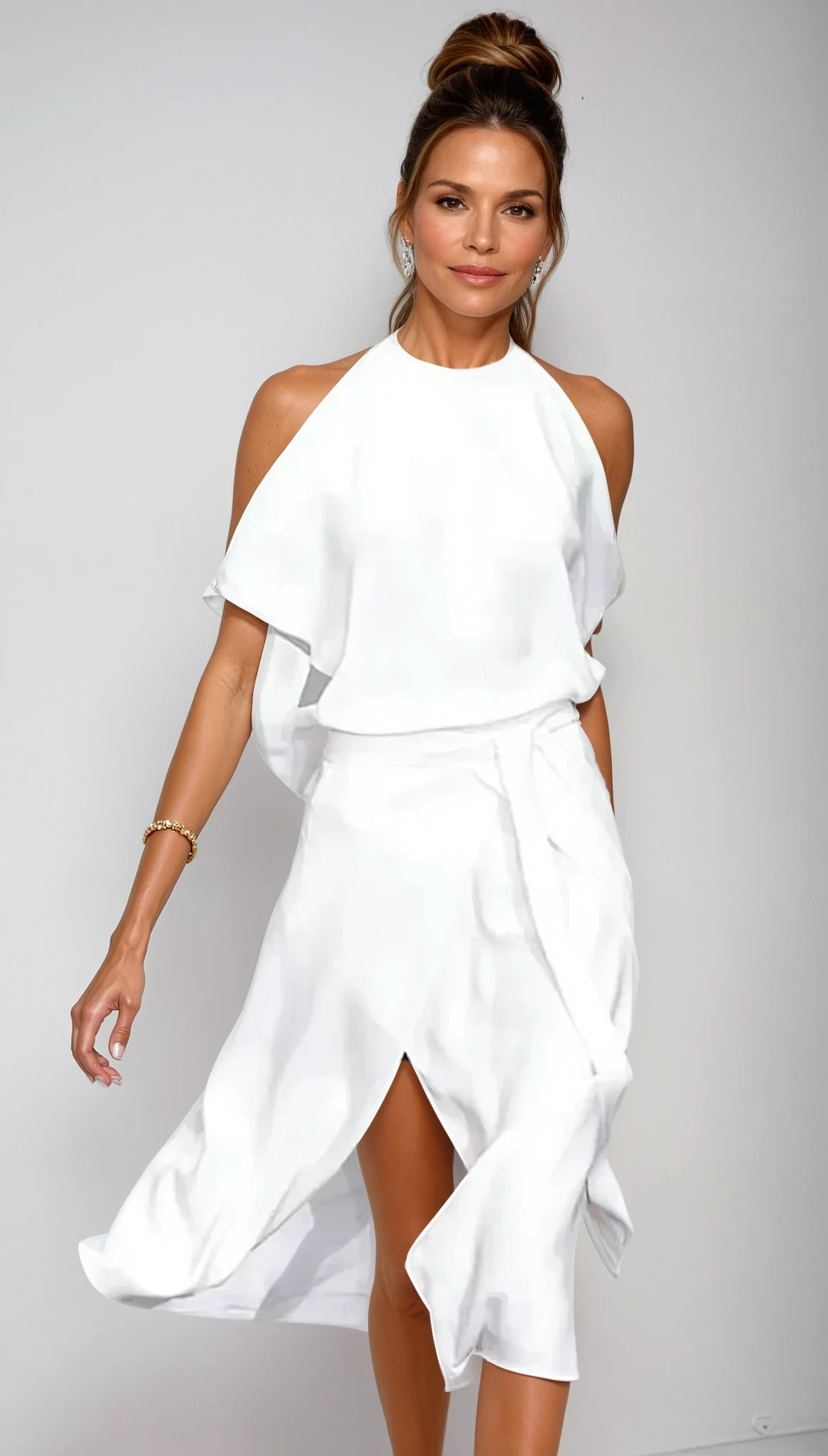 Charming Midi Dress With Stylish Cutouts 0