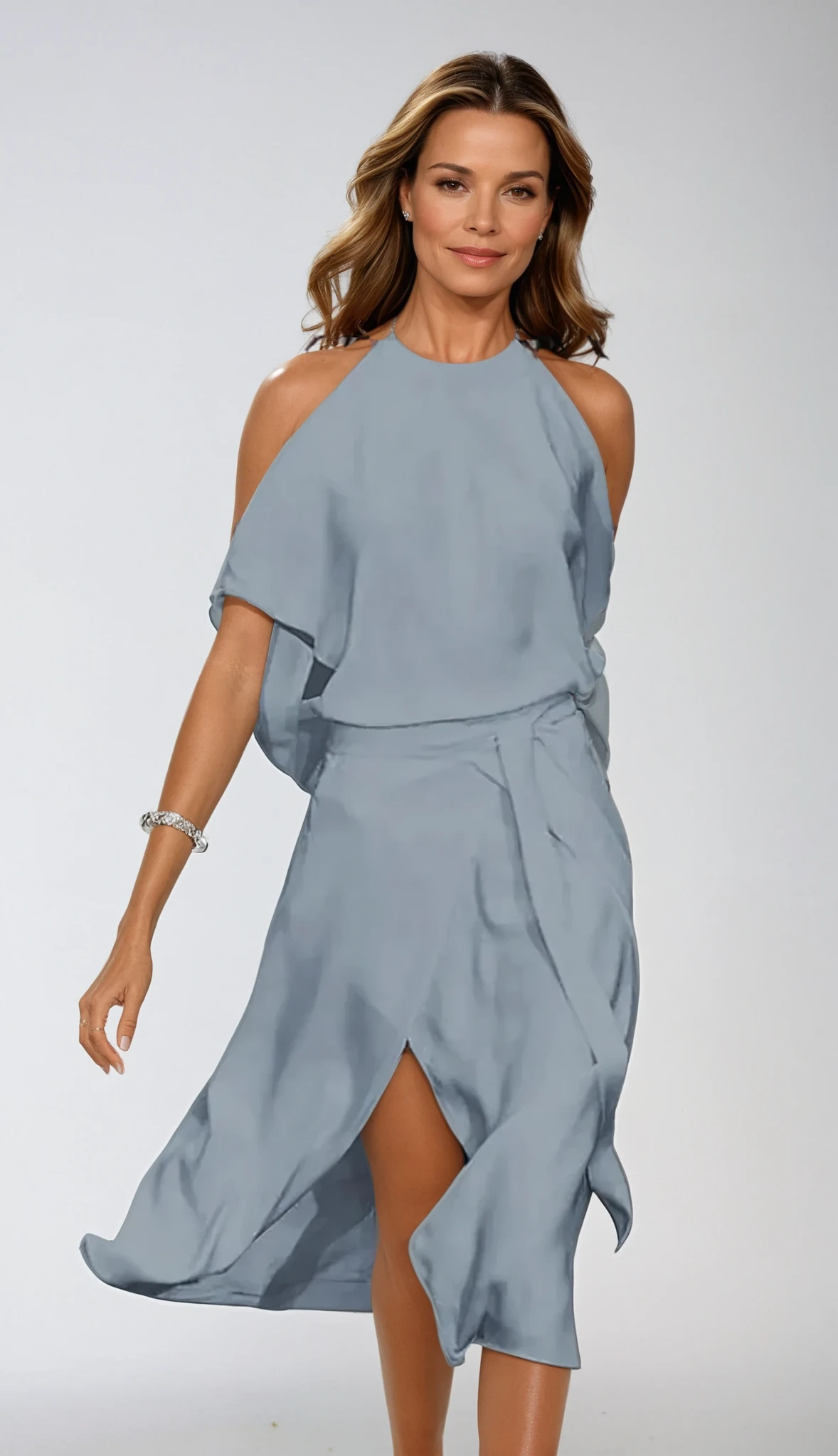 Charming Midi Dress With Stylish Cutouts 1