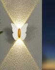 Charming Outdoor Wall Light for Unisex Aluminum Warm White Butterfly Design 2