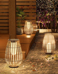 Charming Solar Patio Light for Unisex Outdoor Spaces Eco-Friendly Rattan Design 1