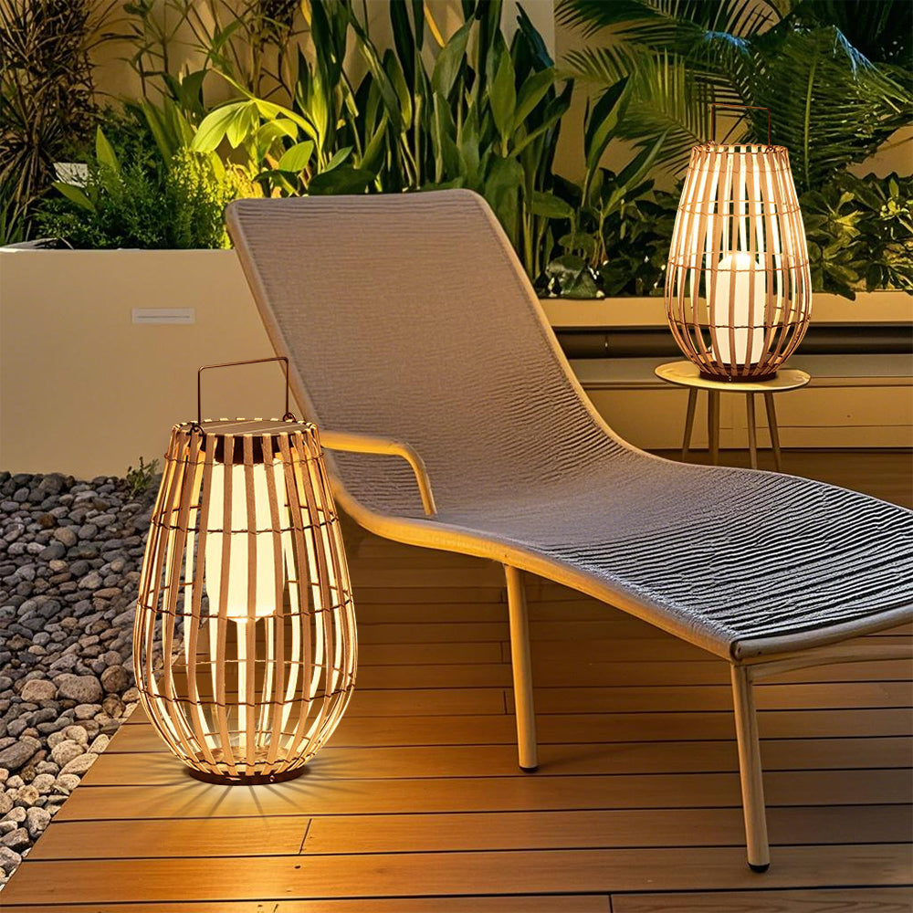 Charming Solar Patio Light for Unisex Outdoor Spaces Eco-Friendly Rattan Design 5