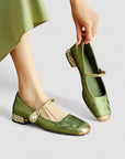 Charming Women's Shoes With Block Heel Design 0