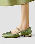 Charming Women's Shoes With Block Heel Design 1