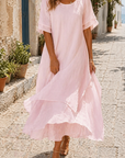 Elegant Summer Midi Dress with Flattering Cut