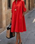 Playful Midi Dress With Pockets For Women