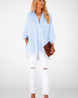 Blouse Striped Long Sleeve Relaxed Fit