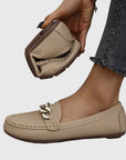 Chic Black Loafers for Women with Chain Detail 4