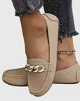 Chic Black Loafers for Women with Chain Detail 7