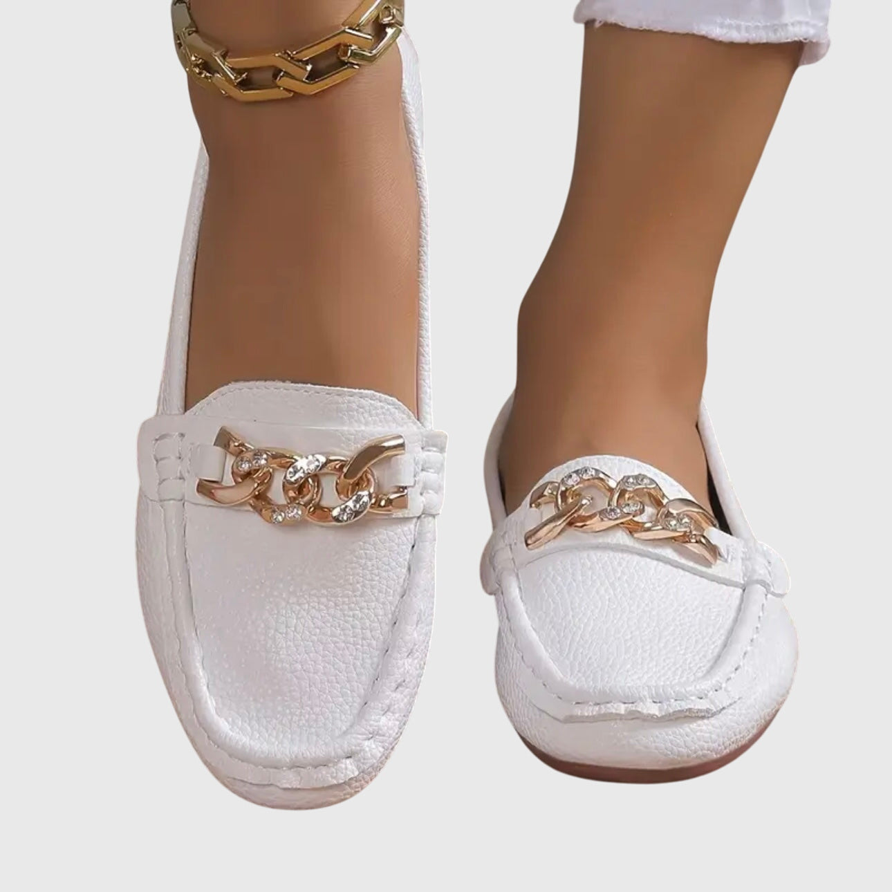 Chic Black Loafers for Women with Chain Detail 8