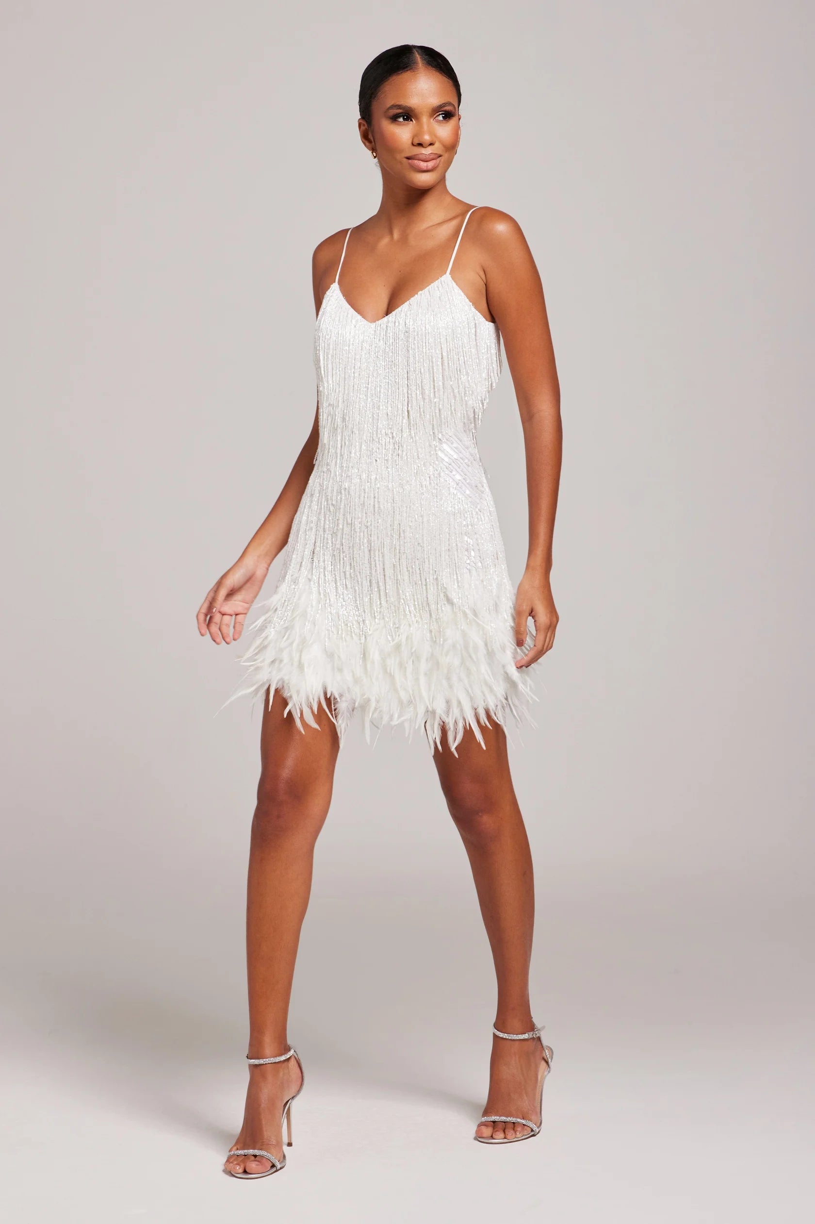 Chic Cocktail Dress With Fringe Details For Parties 1