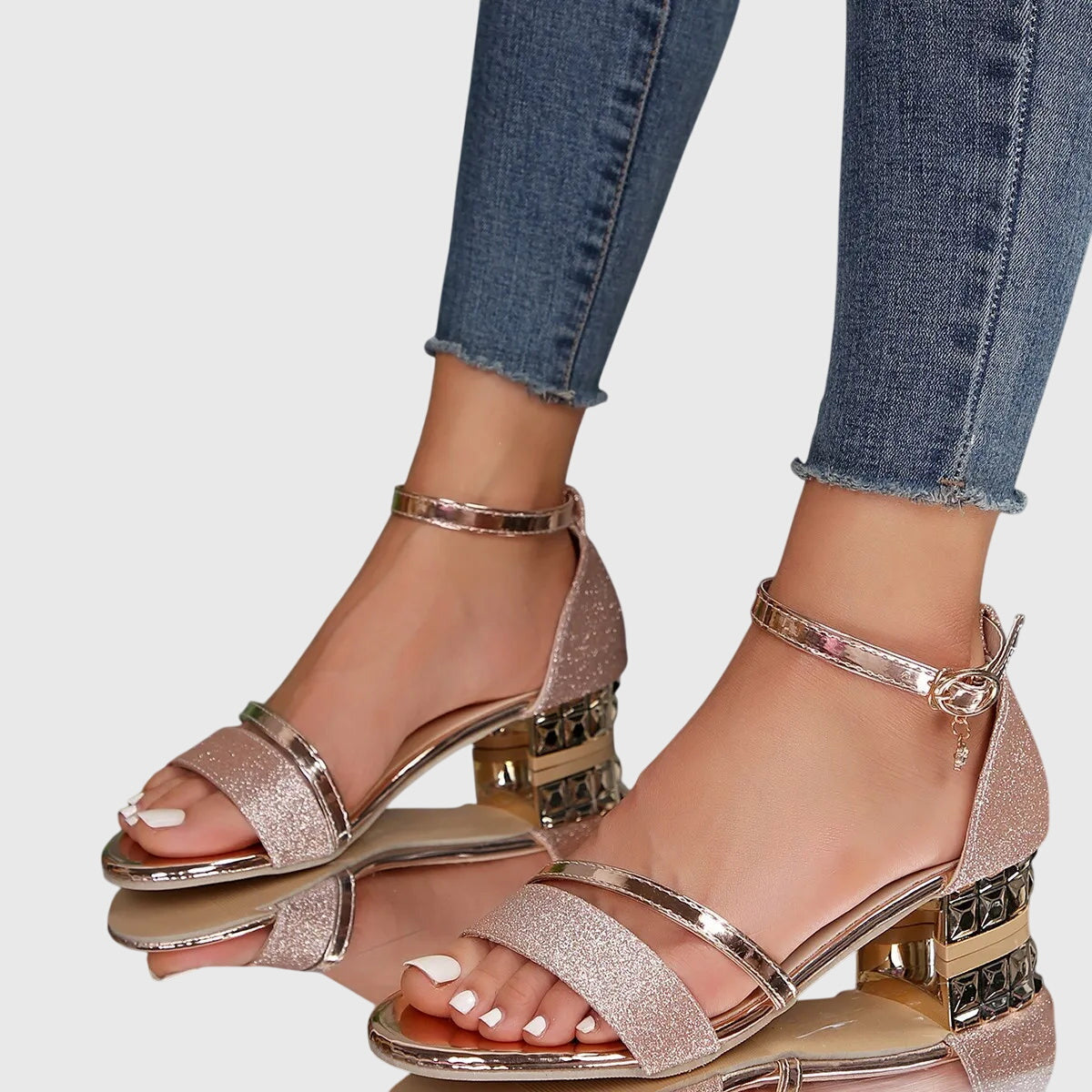 Chic Heeled Sandals With Adjustable Straps 5