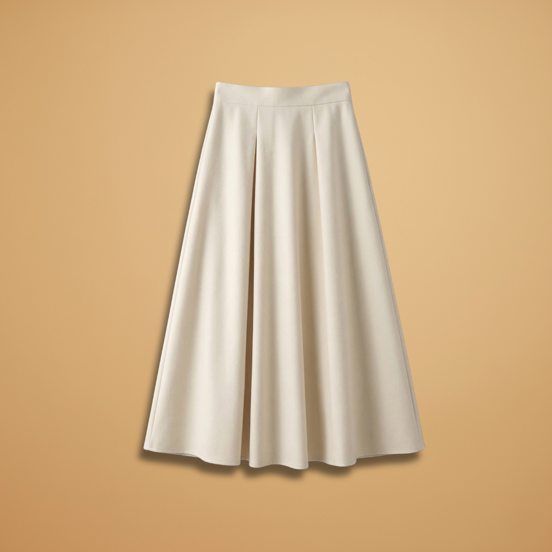 Chic High-Waisted Midi Skirt With Pockets 1