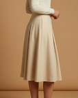 Chic High-Waisted Midi Skirt With Pockets 4