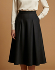 Chic High-Waisted Midi Skirt With Pockets 5