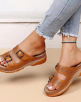 Chic Open Toe Mules for Women with Adjustable Straps 0