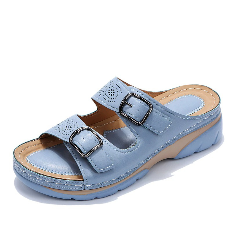 Chic Open Toe Mules for Women with Adjustable Straps 1