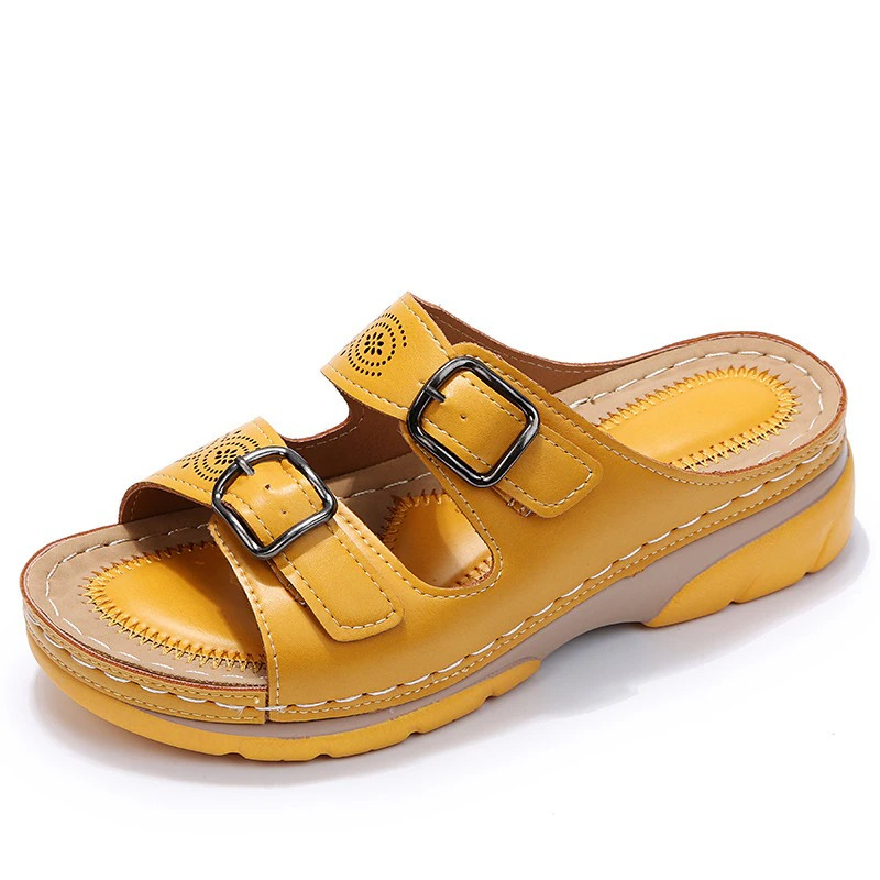 Chic Open Toe Mules for Women with Adjustable Straps 2