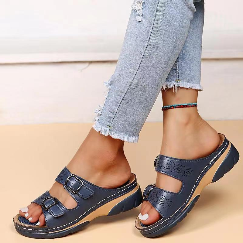 Chic Open Toe Mules for Women with Adjustable Straps 5