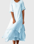 Chic White Midi Dress with Flattering Cut 3