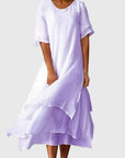 Chic White Midi Dress with Flattering Cut 4