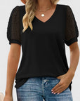 Chic Women's Blouse With Sheer Sleeves 3