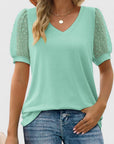Chic Women's Blouse With Sheer Sleeves 7