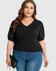 Chic Women's Blouse With Sheer Sleeves 8
